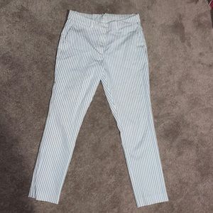 H&M White and Black Stripped Slacks